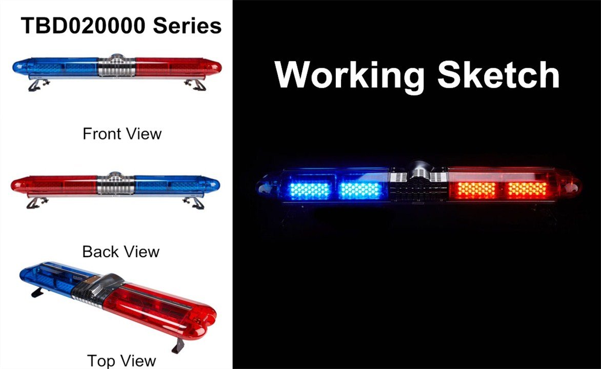 Both LED And Halogen Source Available Warning Light Bars TBD020000 Series - Image 4